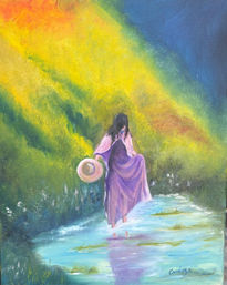 Woman by the river
