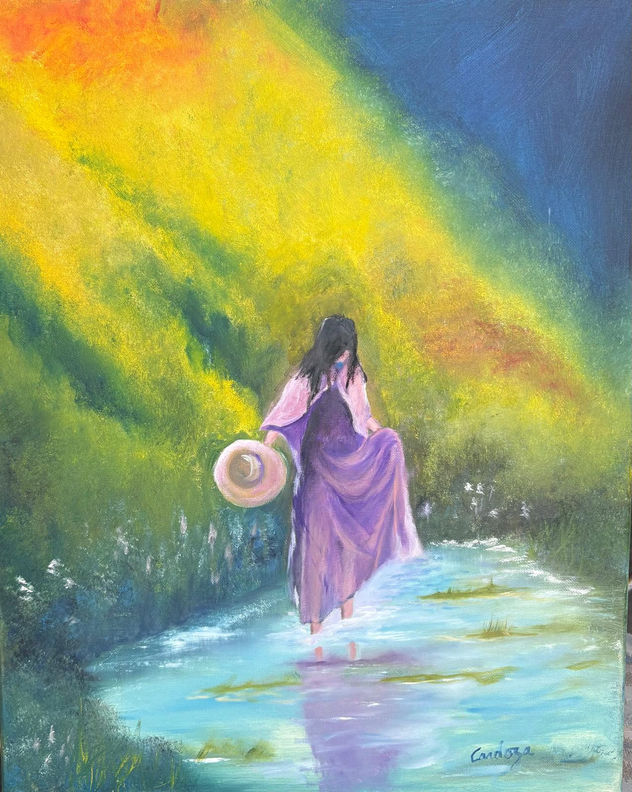 Woman by the river