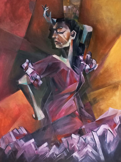 Fervor Oil Canvas Figure Painting