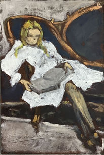 Muchacha leyendo.