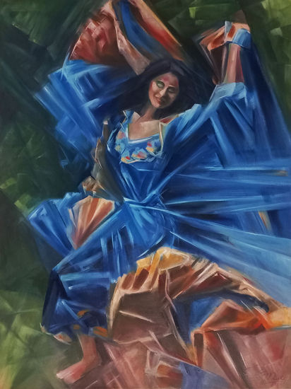 Libertad Oil Canvas Figure Painting