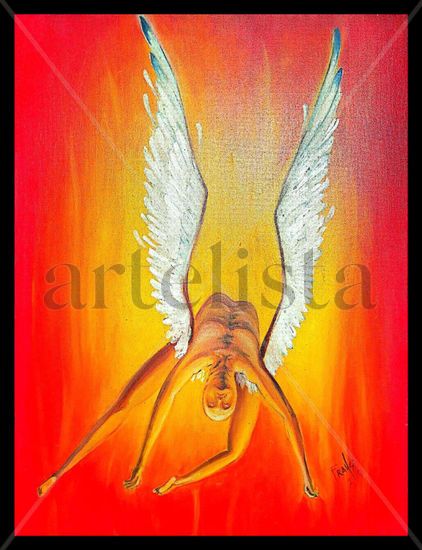 Angel Caido Oil Canvas Figure Painting