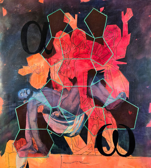 Alpha y Omega Mixed media Canvas Portrait