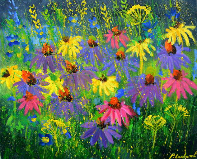 Rudbeckias 6525 Oil Canvas Floral Painting