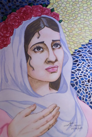 Piedad Watercolour Paper Portrait