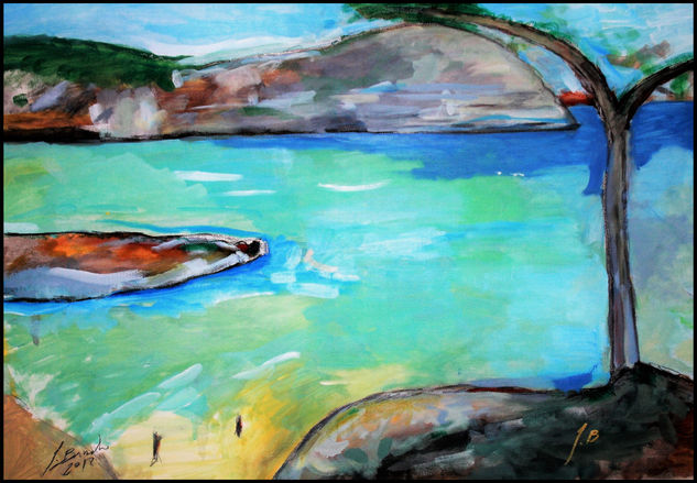 Menorca a las 3 Oil Canvas Landscaping