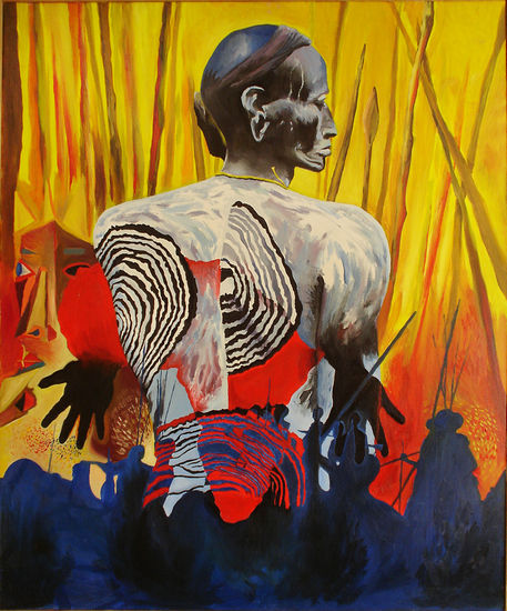 Tribu Óleo Lienzo Figura