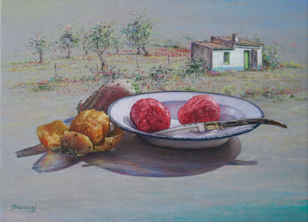Desayuno con chumbos Oil Canvas Still Life Paintings