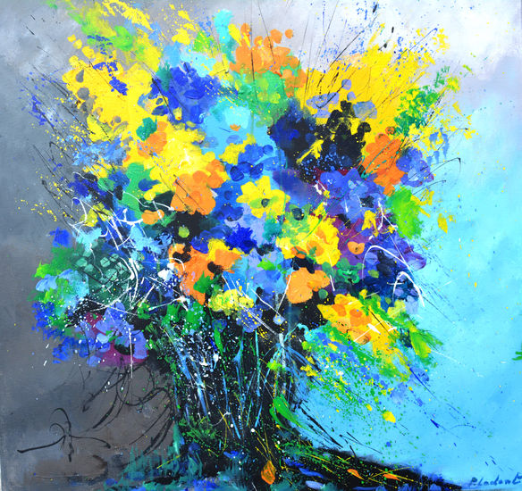 the garden remembers the sun Óleo Lienzo Floral