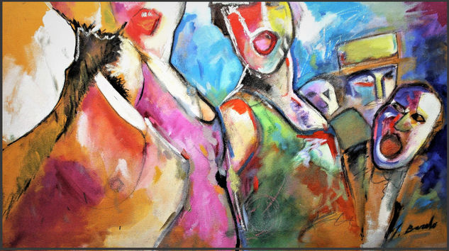 Expresiones urbanas. Oil Canvas Figure Painting