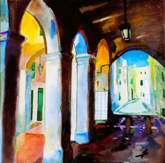 Arcos del tiempo Oil Textile Landscaping
