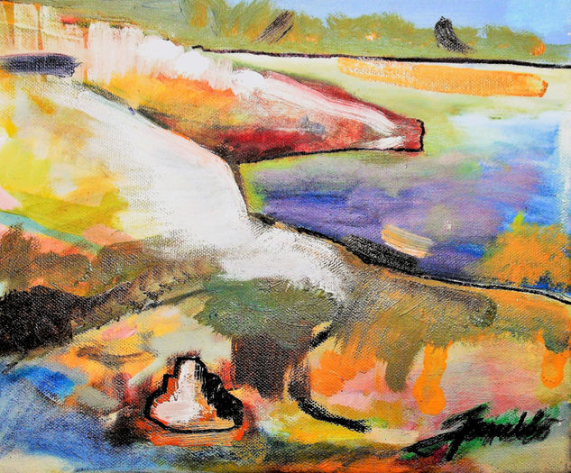 Paisaje de luz. Óleo Lienzo Paisaje