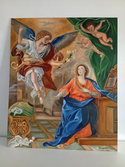 Representación de la Anunciación de Luca Giordano Óleo Lienzo Otros