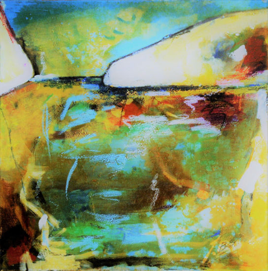 La Cala escondida. Mixed media Canvas Landscaping