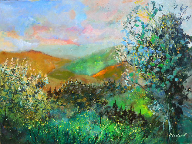 View on the valley Oil Canvas Landscaping