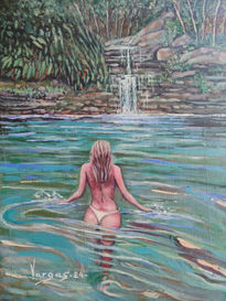 Chica en el pantano