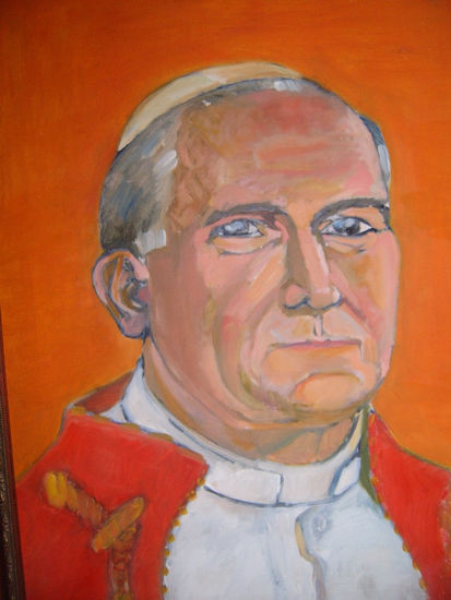 El Papa Juan Pablo II Óleo Lienzo Retrato