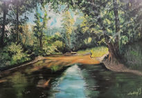 El lago azul