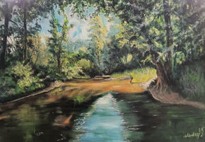 El lago azul