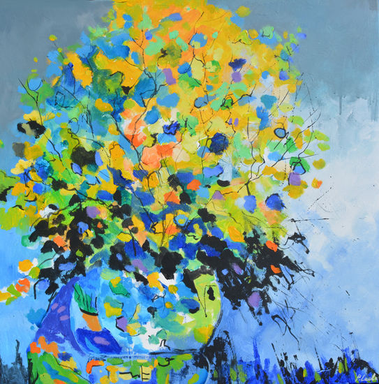 A colourful still life  88 Oil Canvas Floral Painting