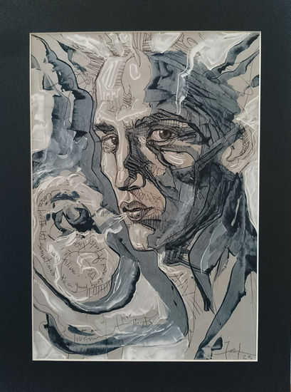 Love Hurts Acrylic Card Figure Painting