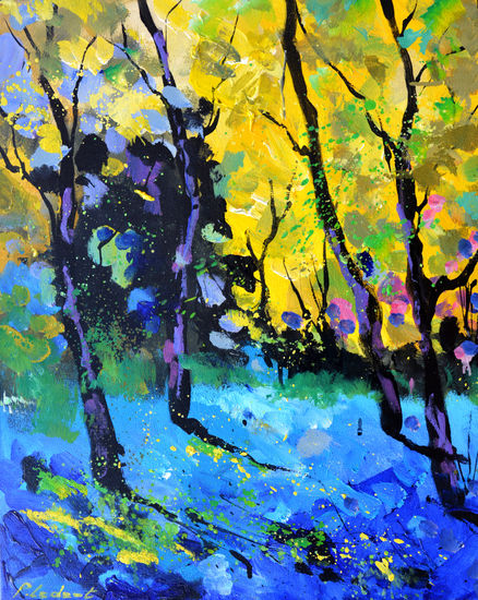 Light in the wood -4525 Óleo Lienzo Paisaje