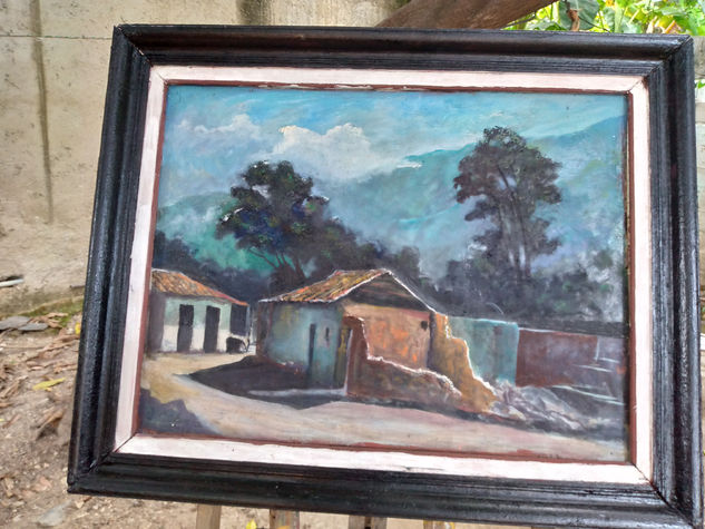 casa Óleo Lienzo Otros