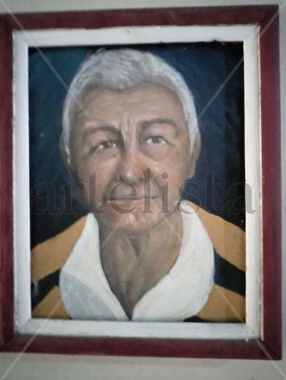 ROSTRO DE MI PADRE Oil Canvas Portrait