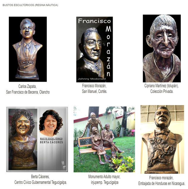 ESCULTURAS Y BUSTOS HONDURAS. JOHNNY MCDONALD. johnny mcdonald pintor hondureño actual contemporaneo