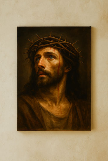 Cristo Óleo Lienzo Figura