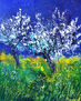 Blooming appletrees