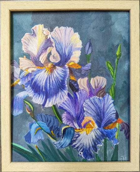 Irises Acrílico Lienzo Floral