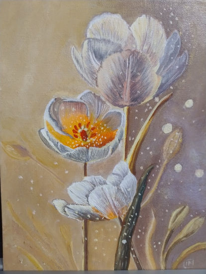 Susurros de Luz Acrílico Lienzo Floral