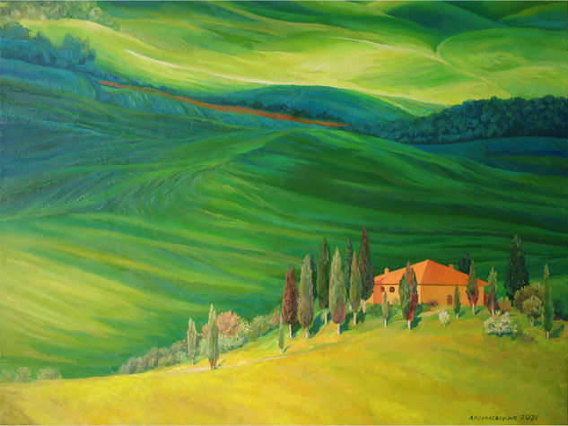 Green spaces Oil Canvas Landscaping
