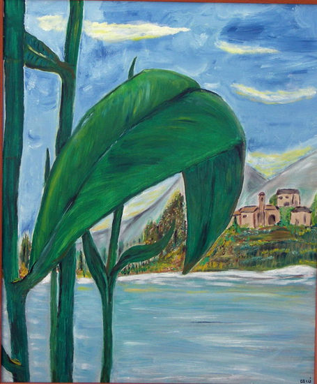 oltre el rio Acrylic Canvas Landscaping