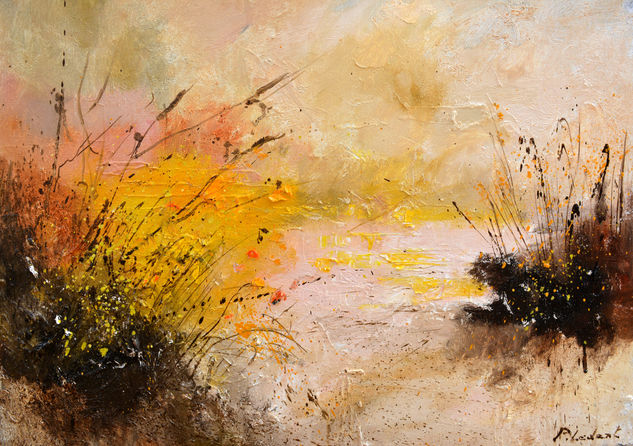 The splashes of dawn Óleo Lienzo Paisaje