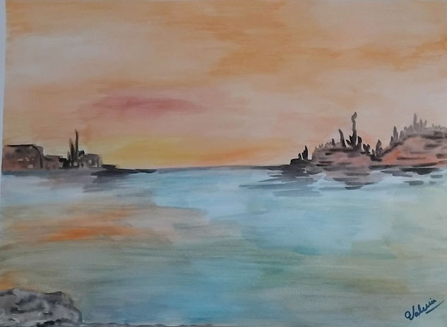 Sin título Acuarela Papel Paisaje