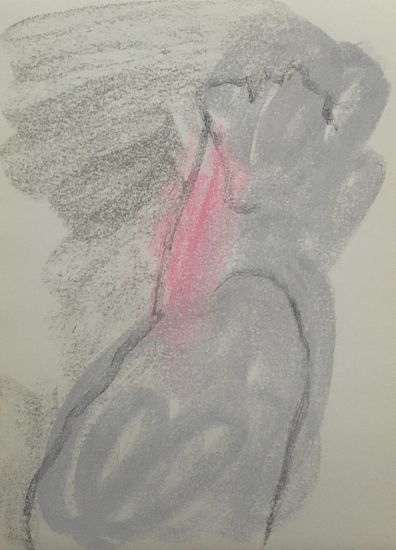 Perfil gris. Pastel Papel Figura