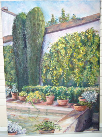 Patio de Córdoba Oil Canvas Landscaping