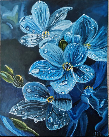 Flores en Silencio Acrylic Canvas Floral Painting