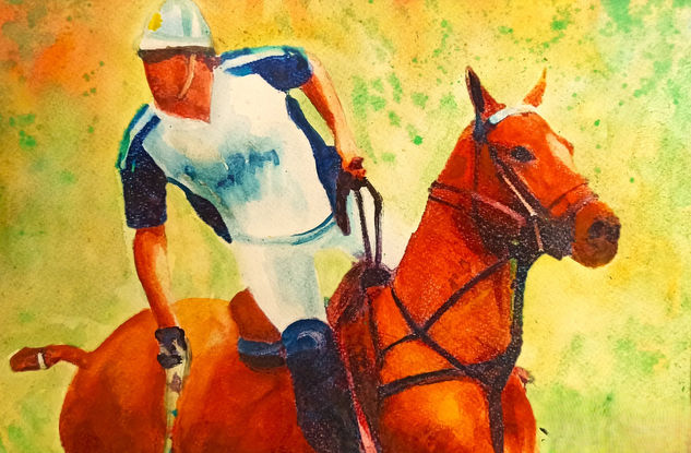 EN LAS ESTRELLA  lll Acuarela Papel Deportes