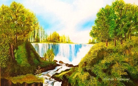SALTO DEL LAJA Óleo Lienzo Paisaje
