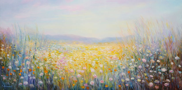 Field Serenity Acrílico Lienzo Paisaje