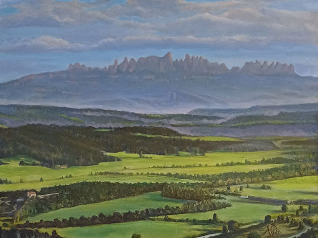 Montserrat y sus alrededores Acrílico Otros Paisaje