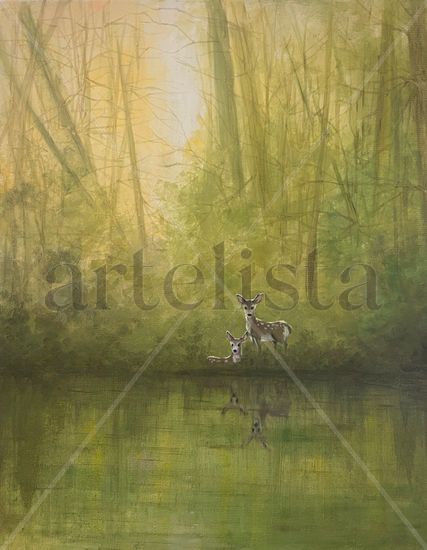 Morning in the forest / Mañana en el bosque Óleo Lienzo Paisaje