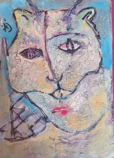 APUNTE PARA FELINO EN COLAPSO 2 Oil Paper Animals