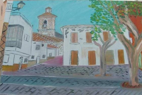 Plaza Vieja Oil Canvas Landscaping