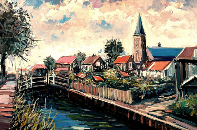 Rotterdam Óleo Lienzo Paisaje