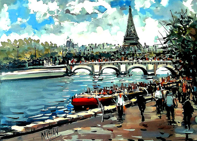 Paris Óleo Lienzo Paisaje
