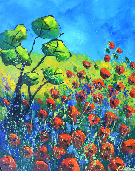 Poppies in Provence 45 Oil Canvas Landscaping